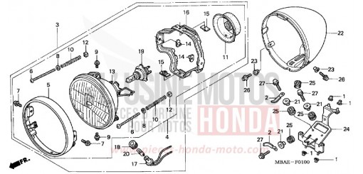HEADLIGHT VT750C21 de 2001