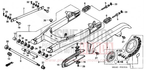 SWINGARM VT750C21 de 2001