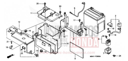 BATTERY VT750C21 de 2001