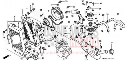 RADIATOR VT750C21 de 2001