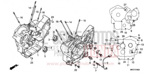 CRANKCASE VT750C27 de 2007