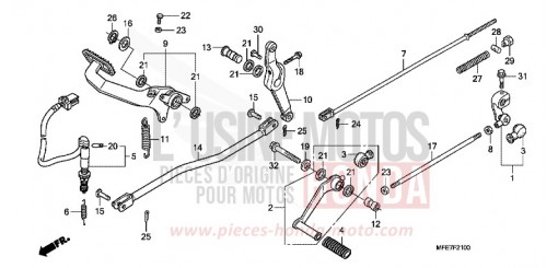 PEDAL VT750C27 de 2007
