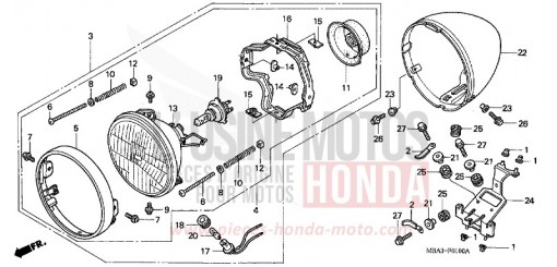 HEADLIGHT VT750C2V de 1997