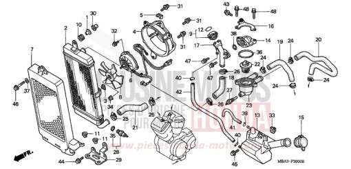 RADIATOR VT750C2V de 1997