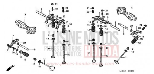 CAMSHAFT/VALVE VT750C2Y de 2000