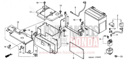 BATTERY VT750C2Y de 2000