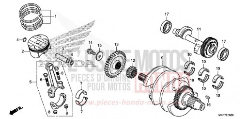 CRANKSHAFT/PISTON CB500XAK de 2020