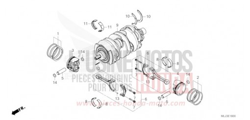 CRANKSHAFT/PISTON GL1800BDP de 2023
