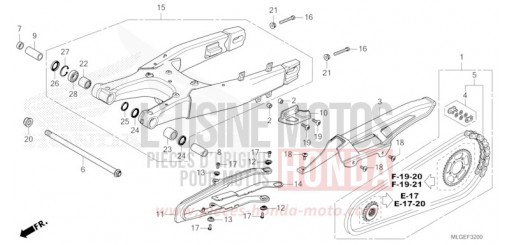 SWINGARM CRF1100DP de 2023