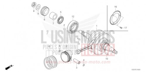 CRANKSHAFT/PISTON MSX125AN de 2022