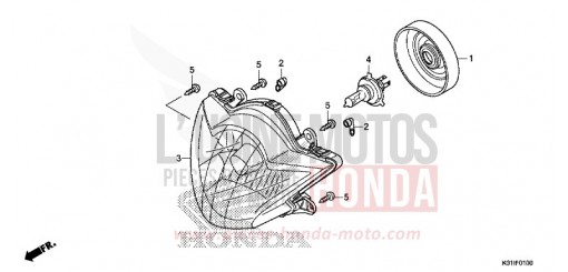 HEADLIGHT SH125ADE de 2014