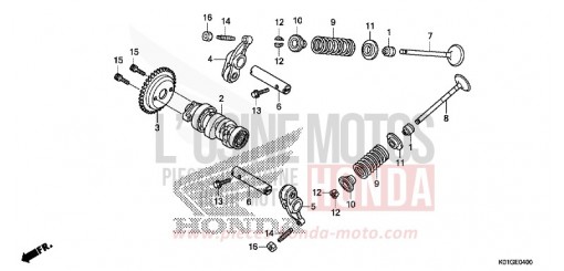 CAMSHAFT/VALVE SH125ADG de 2016