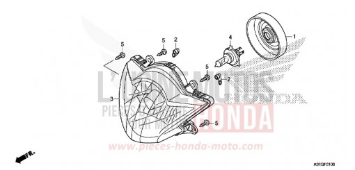 HEADLIGHT SH125ADG de 2016