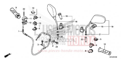 INTERRUTTORE/CAVO/RETROVISORE SH125ADG di 2016