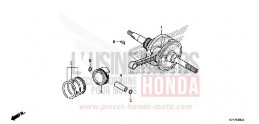 CRANKSHAFT/PISTON SH125ADK de 2019