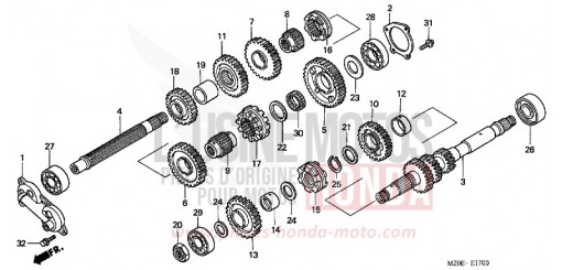 TRANSMISSION GL1500C2 de 2002