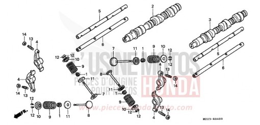 CAMSHAFT/VALVE GL1500CV de 1997