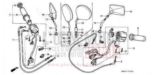 INTERRUTTORE/CAVO GL1500CV di 1997