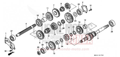 TRANSMISSION GL1500CW de 1998
