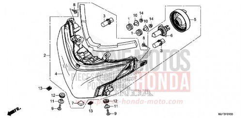HEADLIGHT CTX700AE de 2014