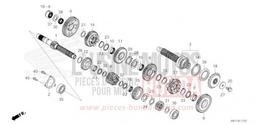 TRANSMISSION CBR650RAN de 2022