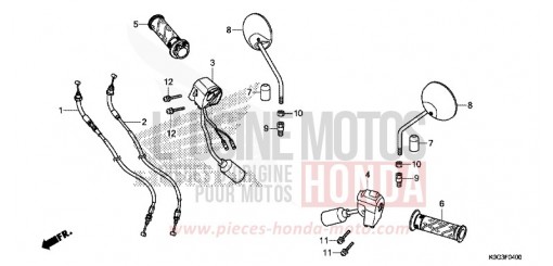 SWITCH/CABLE/MIRROR C125AK de 2019
