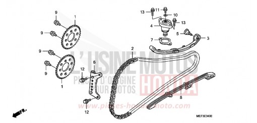 NOCKENWELLENKETTE/SPANNVORRICHTUNG FJS400A9 de 2009
