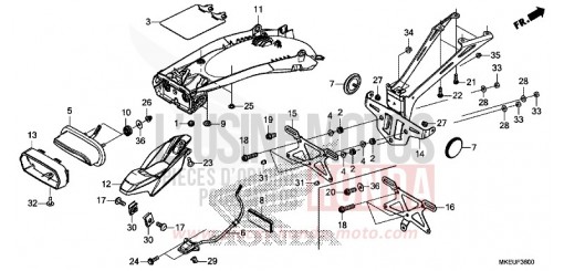 TAILLIGHT CRF450LK de 2019