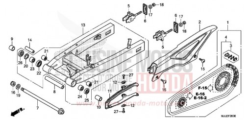 SWINGARM NC700SDE de 2014