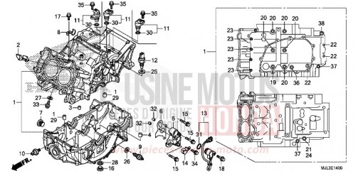 CRANKCASE NC750XDE de 2014