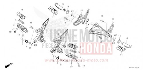 PEDANA CB500XAN di 2023