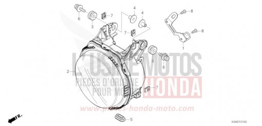 HEADLIGHT CBF125NAR de 2024