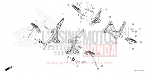 PEDANA CBR500RAR di 2024