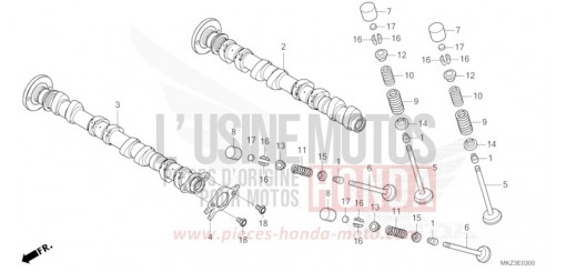 CAMSHAFT/VALVE CBR600R3R de 2024