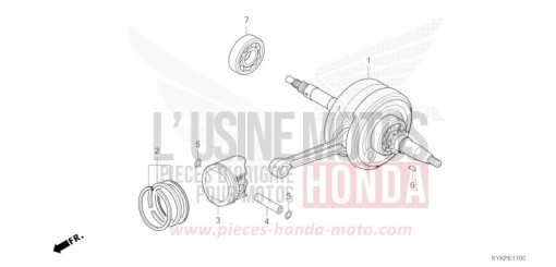 CRANKSHAFT/PISTON CRF110FR de 2024