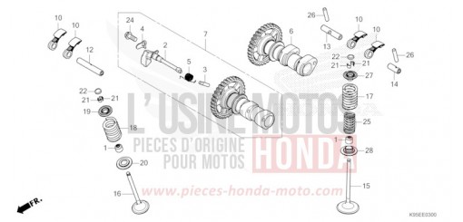 CAMSHAFT/VALVE CRF250RXR de 2024