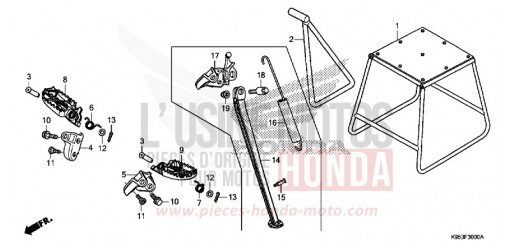 PEDANA/CAVALLETTO CRF250RXK di 2019