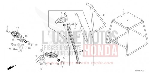 PEDANA/CAVALLETTO CRF250RXP di 2023