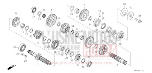 TRANSMISSION CRF450RR de 2024