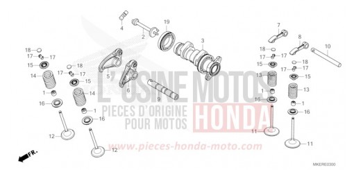 CAMSHAFT/VALVE CRF450RXR de 2024