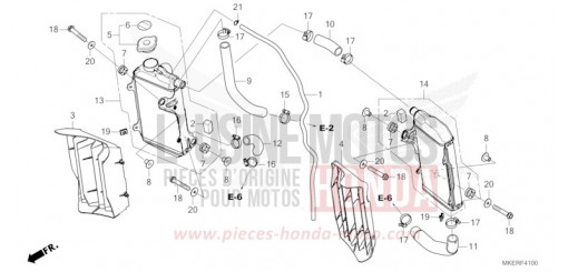 RADIATORE CRF450RXR di 2024