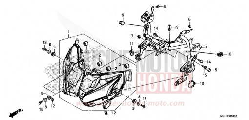 HEADLIGHT ADV750H de 2017