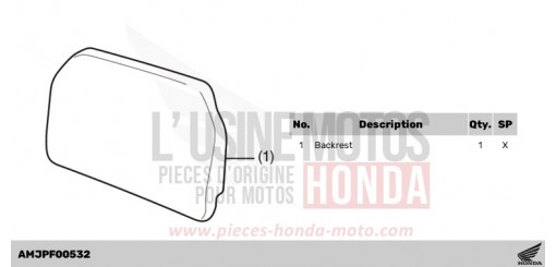 BACKREST CRF1100D3R de 2024