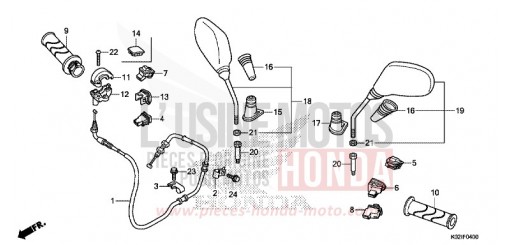 SWITCH/CABLE/MIRROR SH150G de 2016