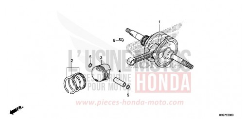 CRANKSHAFT/PISTON SH150ADSE de 2014
