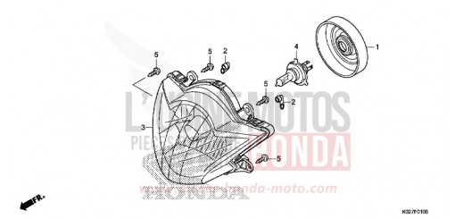 HEADLIGHT SH150ADSE de 2014