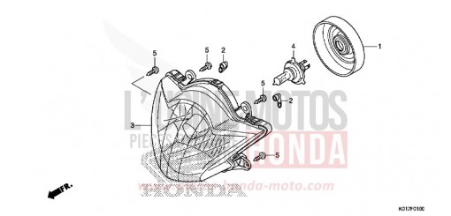 HEADLIGHT SH150DD de 2013