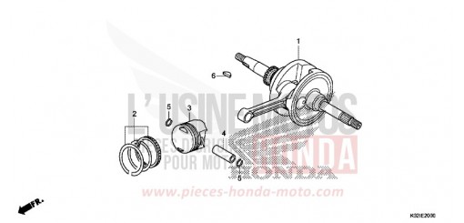 CRANKSHAFT/PISTON SH150ADG de 2016