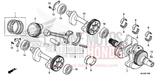 CRANKSHAFT/PISTON NC750JH de 2017