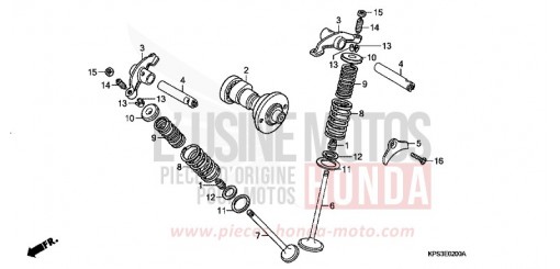 CAMSHAFT/VALVE CRF230F8 de 2008